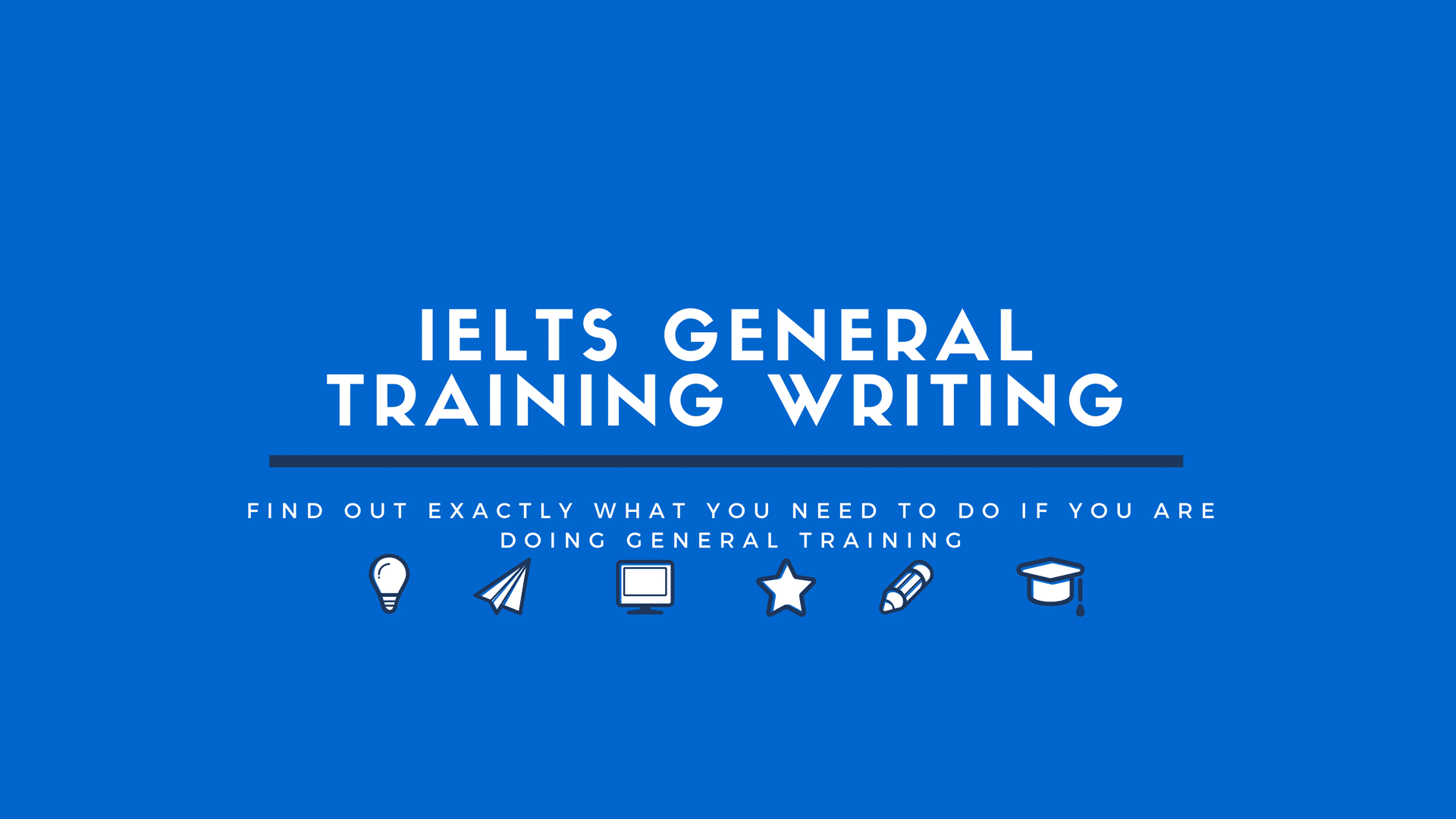 IELTS general writing